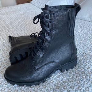 Sorel water proof black leather boots